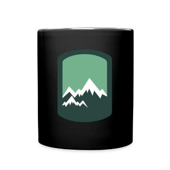 Logo de montagne - Mug uni - noir - Devant