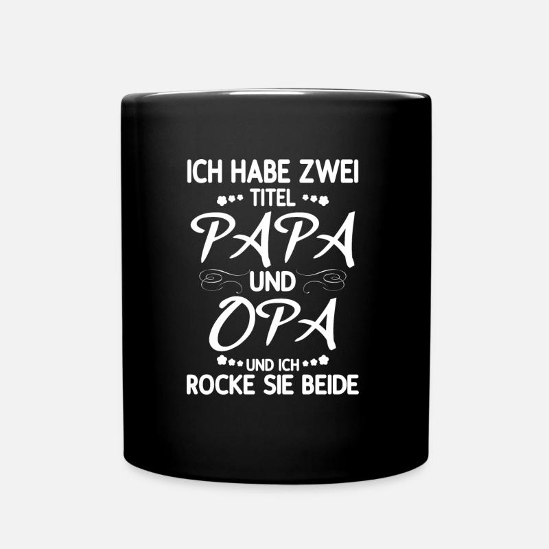 Opa Enkel 2021 Bester der Welt Outfit Spruch - Tasse einfarbig - Schwarz
