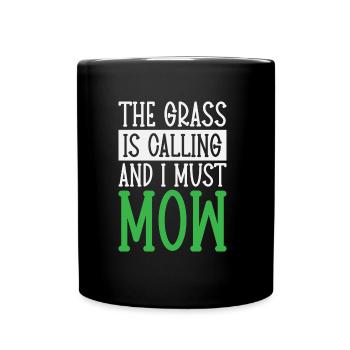 L’herbe appelle à Mow Gardener - Mug uni - noir - Devant