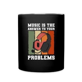 Problem Nicht mein Problem Mir Egal - Tasse einfarbig - Schwarz - Vorne