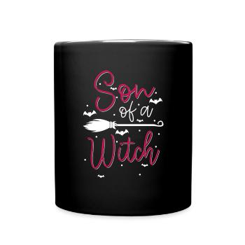 Hexe Halloween Zauber Hexen - Tasse einfarbig - Schwarz - Vorne