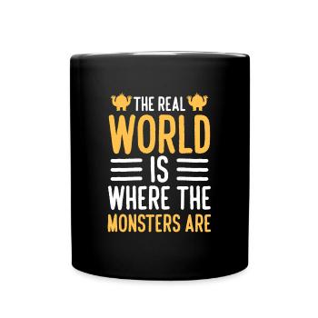 Cute Little Sister Brother - Full Colour Mug - black - Front