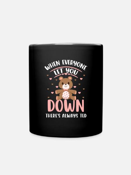 Teddy Baby Kinder Stofftier - Tasse einfarbig - Schwarz
