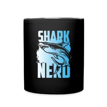 Sharks Ocean Swimming - Full Colour Mug - black - Front