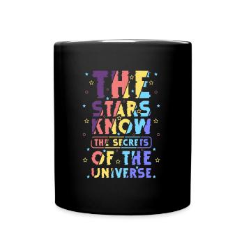 stars spaceship galaxy - Full Colour Mug - black - Front
