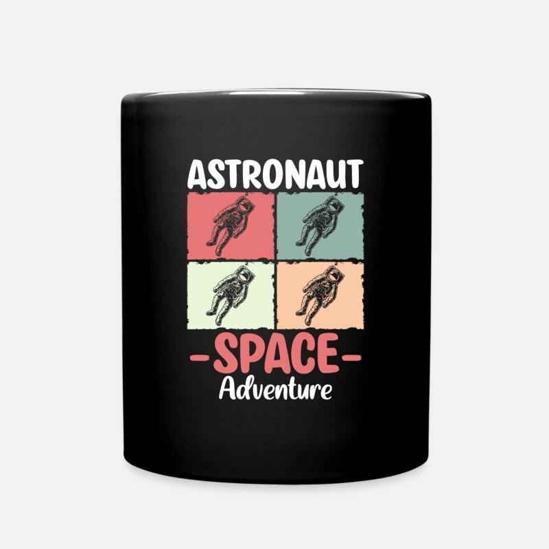Space Shuttle Spacesuit Star Rocket - Full Colour Mug - black