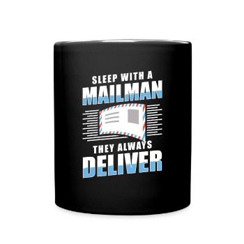 Post Mail Letter Carrier - Full Colour Mug - black - Front