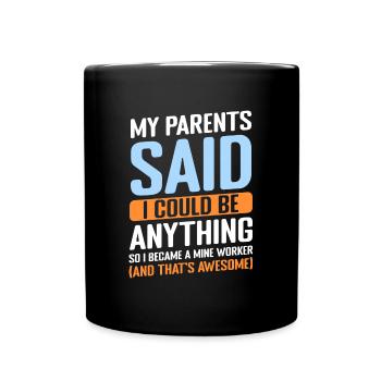 Trésors souterrains des mineurs - Mug uni - noir - Devant