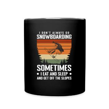 Snowboarding Ski - Tasse einfarbig - Schwarz - Vorne