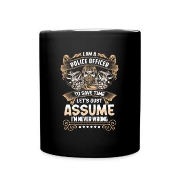 Commissaire voleur de police - Mug uni - noir - Devant