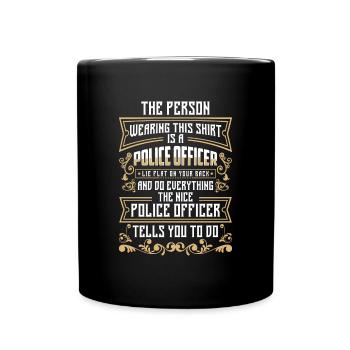 Police Sheriff Security - Full Colour Mug - black - Front