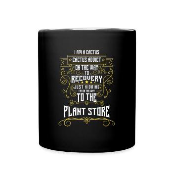 Cactus Épineux Flowerpot Vacances - Mug uni - noir - Devant