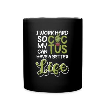 Vacances Cactus Plant Garden - Mug uni - noir - Devant