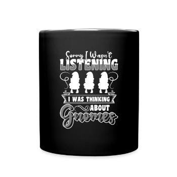 Zwerge Weihnachten Tonwichtel Weihnachtself - Tasse einfarbig - Schwarz - Vorne