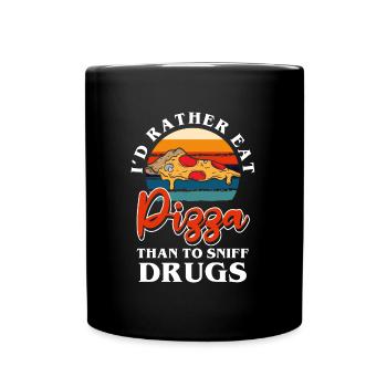 Sucht Gesundheit Cannabis - Tasse einfarbig - Schwarz - Vorne