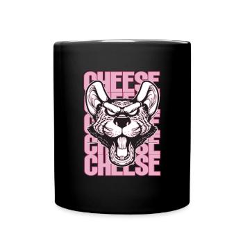Cheese Rat - Tasse einfarbig - Schwarz - Vorne