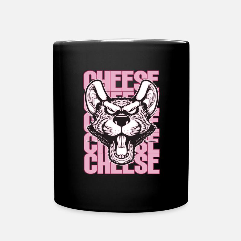 Cheese Rat - Tasse einfarbig - Schwarz