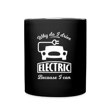 The electric car - Full Colour Mug - black - Front