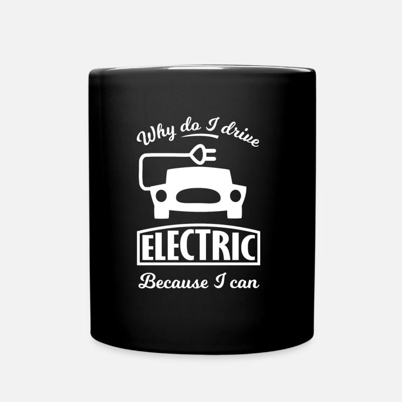 Das Elektroauto - Tasse einfarbig - Schwarz