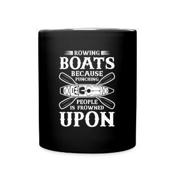 Rowing Rowing Kayak Helmsman - Full Colour Mug - black - Front