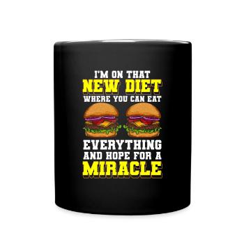 Buffet Menü Mahlzeit Köstlichkeiten - Tasse einfarbig - Schwarz - Vorne