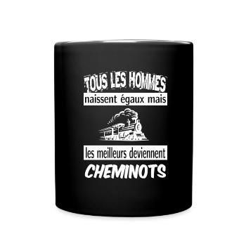 les meilleurs deviennent cheminots - Mug uni - noir - Devant