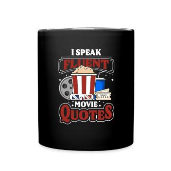 Filmliebhaber Leinwand Staff Hollywood - Tasse einfarbig - Schwarz - Vorne
