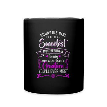 Zodiac Sign Horoscope Constellation Moon - Full Colour Mug - black - Front