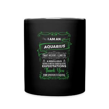 Superstition d’anniversaire du Verseau - Mug uni - noir - Devant
