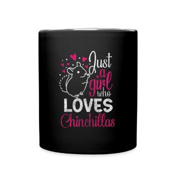 Chinchillas Tierliebhaber Lieblingstier - Tasse einfarbig - Schwarz - Vorne