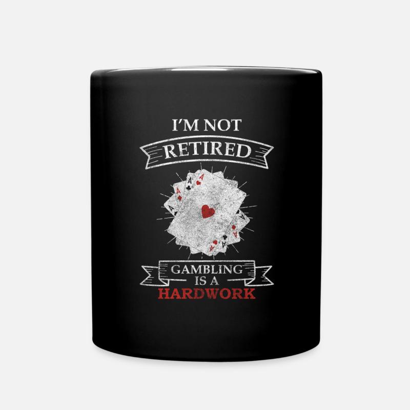 Karten Karte Blackjack Spiel - Tasse einfarbig - Schwarz