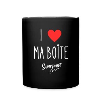 i love ma boîte - Mug uni - noir - Devant