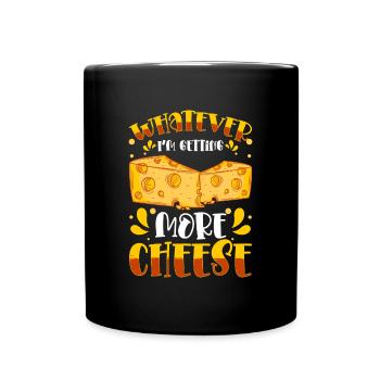 Käse Lebensmittel Fett - Tasse einfarbig - Schwarz - Vorne