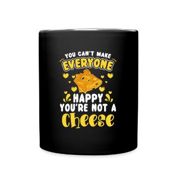 Gourmand amateur de fromage - Mug uni - noir - Devant