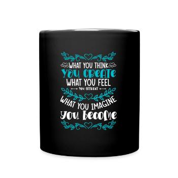 Positive Energy Strong Yoga - Full Colour Mug - black - Front