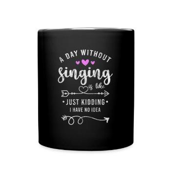 Singer Melody Vocals - Full Colour Mug - black - Front