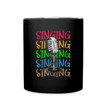 Musik Sängerin Sprachgesang Gesang - Tasse einfarbig - Schwarz - Vorne