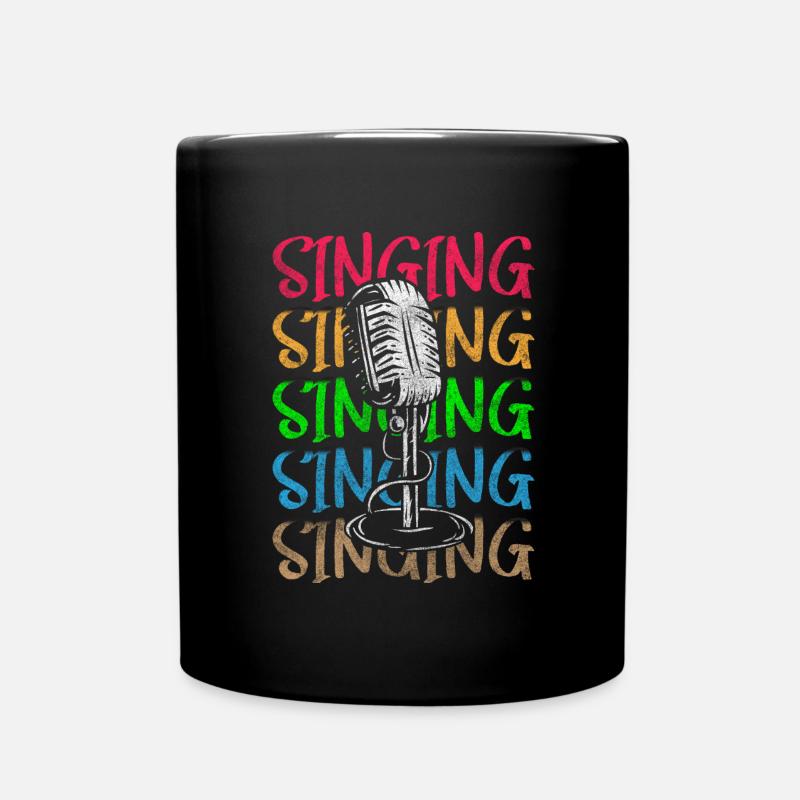 Musique, Chanteur, Chant, Chant - Mug uni - noir