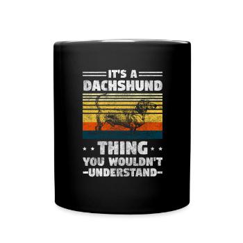 Dog Paw Puppy Dog School - Full Colour Mug - black - Front