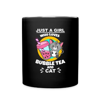 Bubble Tea Bubble Tee Mädchen Geschenk - Tasse einfarbig - Schwarz - Vorne
