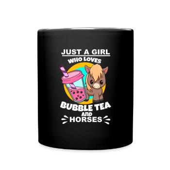 Bubble Tea Bubble Tee Mädchen Geschenk - Tasse einfarbig - Schwarz - Vorne