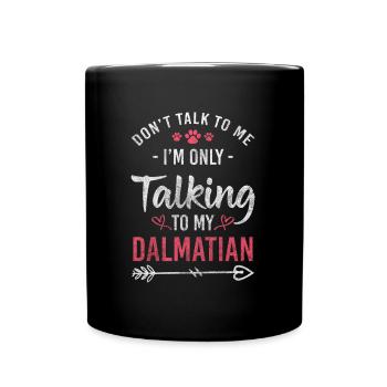 Dalmatien pattes chien sport animal amour - Mug uni - noir - Devant