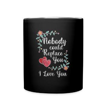 Relationship Valentine's Day Kiss - Full Colour Mug - black - Front
