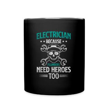 Electrics Men Watt Lightning - Full Colour Mug - black - Front