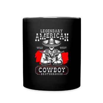 Cowboy Desert Lone Rider America - Full Colour Mug - black - Front
