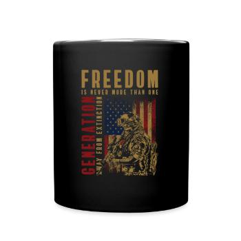 Guerre, Tanks, Paix, Force aérienne - Mug uni - noir - Devant