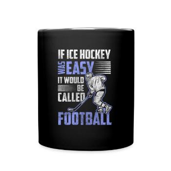 Hockey sur glace Patins à bâton de hockey sur glace - Mug uni - noir - Devant