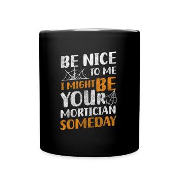 Bestattung Beerdigung Leiche - Tasse einfarbig - Schwarz - Vorne