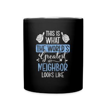 Neighbor Friendship Apartment - Full Colour Mug - black - Front