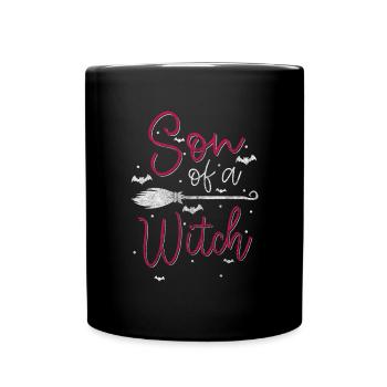 Hexerei Frau Halloween Wicca - Tasse einfarbig - Schwarz - Vorne